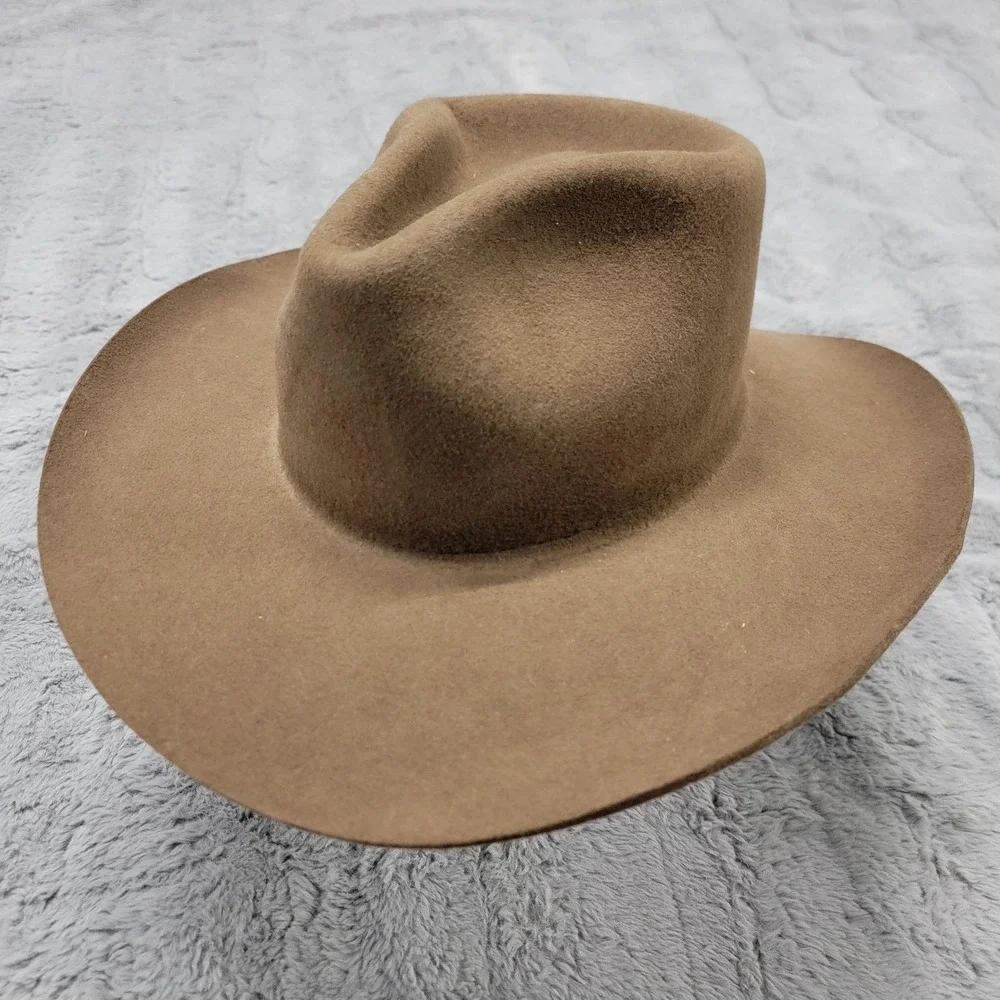 Stetson Hat Mens Medium The Rawlins Cowboy Brown Wool Felt 3-1/2